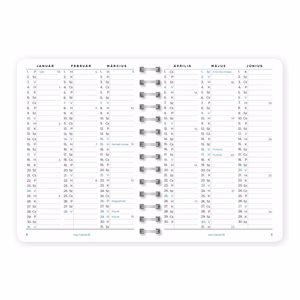 Határidőnapló LIZZYCALENDAR B/6 heti spirálozott gumis Jocular 2027