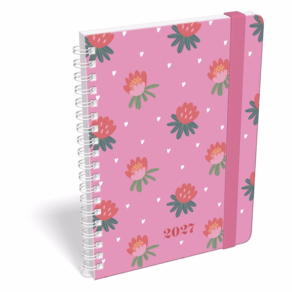 Határidőnapló LIZZYCALENDAR B/6 heti spirálozott gumis Jolly 2027