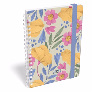 Határidőnapló LIZZYCALENDAR B/6 heti spirálozott gumis Untroubled 2027
