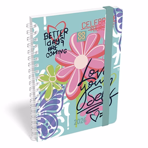 Határidőnapló LIZZY CARD B/6 heti spirálozott gumis Love wins 2026.