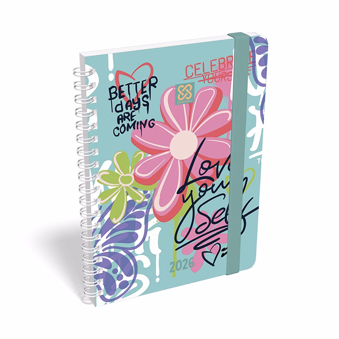 Határidőnapló LIZZY CARD B/6 heti spirálozott gumis Love wins 2026.