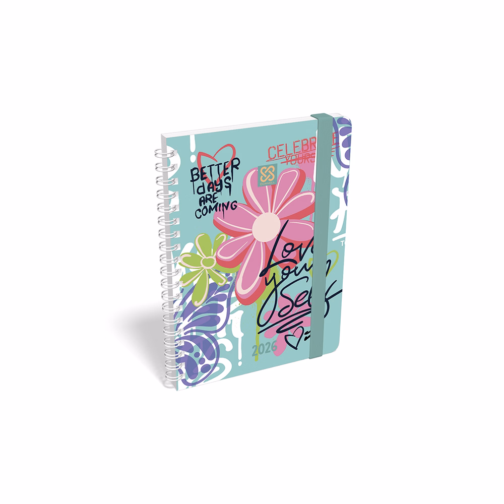 Határidőnapló LIZZY CARD B/6 heti spirálozott gumis Love wins 2026.