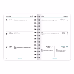 Határidőnapló LIZZY CARD B/6 heti spirálozott gumis Fun 2026.