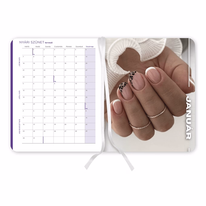 Határidőnapló PLANALL New Classic B/5 heti családi tervező Perfect nails aura 2027