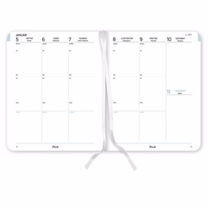 Határidőnapló PLANALL New Classic B/5 heti keményfedelű gumis Autumn 2026.