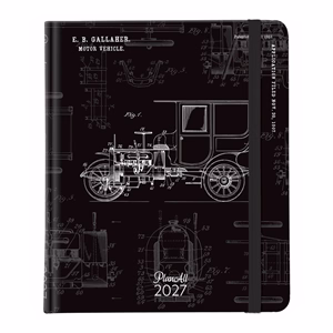 Határidőnapló PLANALL New Classic B/5 heti spirálos keményfedelű gumis Cut 2027
