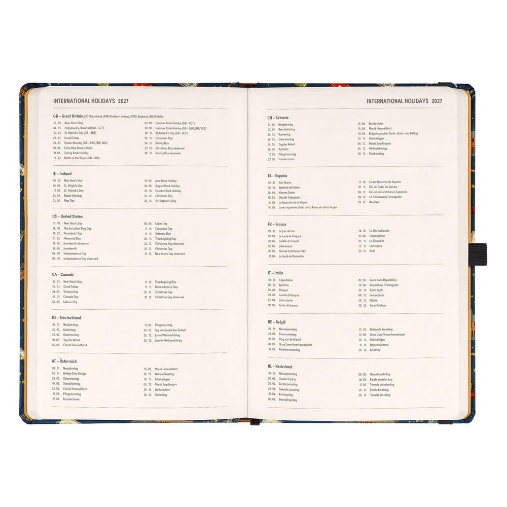 Határidőnapló REALSYSTEM 130x210 mm 2 hét oldalpáronként sárga lapos Harry Potter - Hogwarts 2027