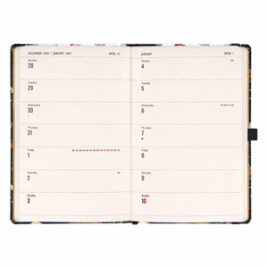 Határidőnapló REALSYSTEM 130x210 mm 2 hét oldalpáronként sárga lapos Harry Potter - Hogwarts 2027