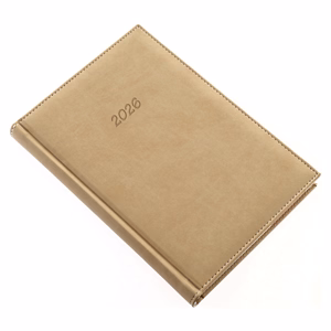 Határidőnapló REALSYSTEM Bolero A/5 napi sárga lapos drapp 2026.