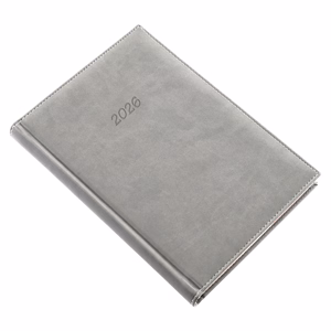 Határidőnapló REALSYSTEM Bolero A/5 napi sárga lapos szürke 2026.