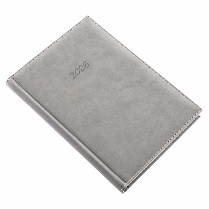 Határidőnapló REALSYSTEM Bolero A/5 napi sárga lapos szürke 2026.