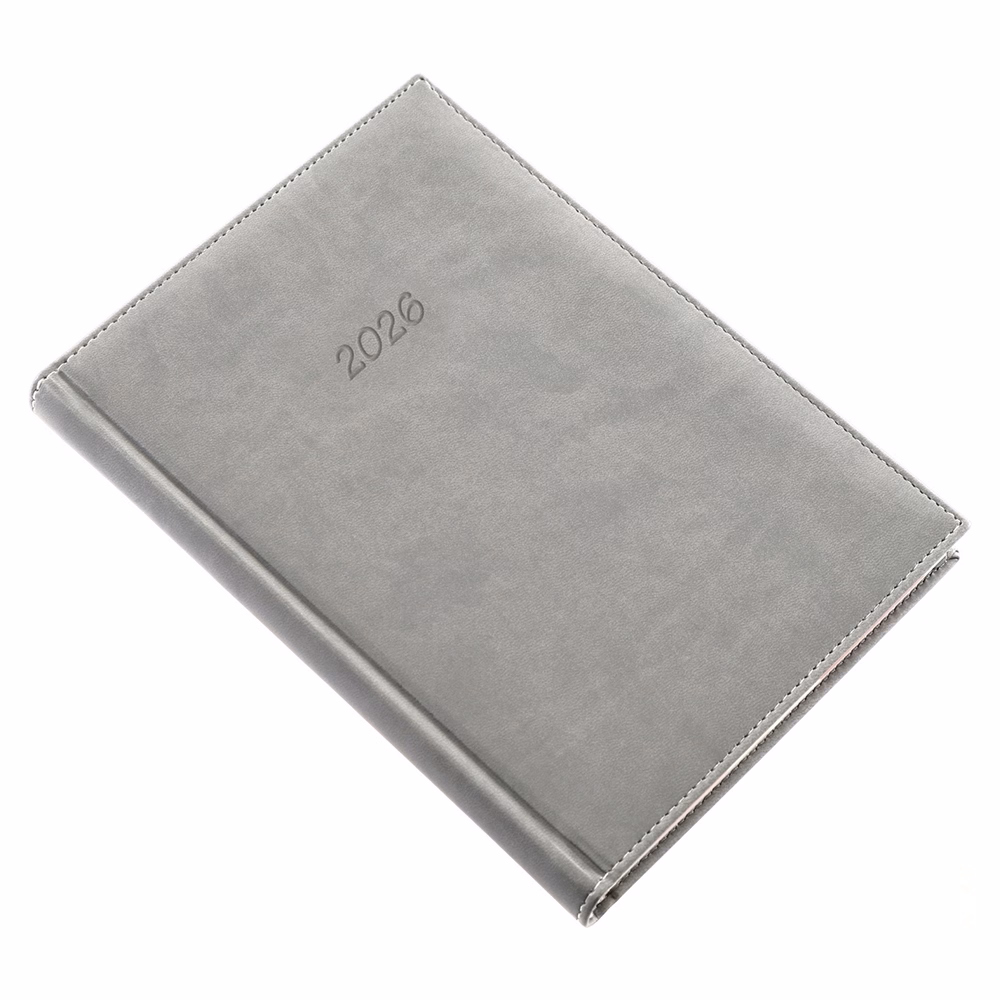 Határidőnapló REALSYSTEM Bolero A/5 napi sárga lapos szürke 2026.