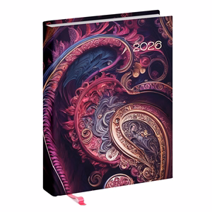 Határidőnapló REALSYSTEM Librobello "Hölgyeknek" B/6 napi fehér lapos 3D lakk+ élfestés Fraktál 2026. Határidőnapló REALSYSTEM Librobello "Hölgyeknek" B/6 napi fehér lapos 3D lakk+ élfestés Fraktál 2026.