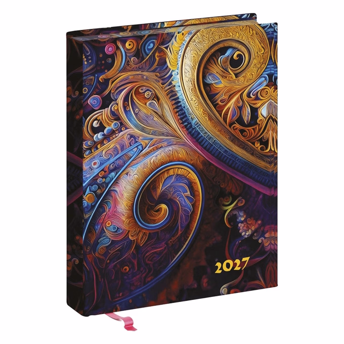 Határidőnapló REALSYSTEM Librobello Hölgyeknek B/6 napi fehér lapos Fraktál 2027