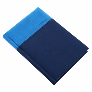 Határidőnapló REALSYSTEM Lux A/5 napi fehér lapos kék 2026.