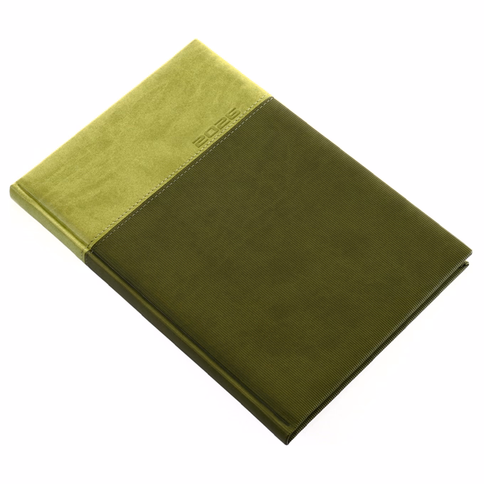 Határidőnapló REALSYSTEM Lux B/5 heti fehér lapos zöld 2026.