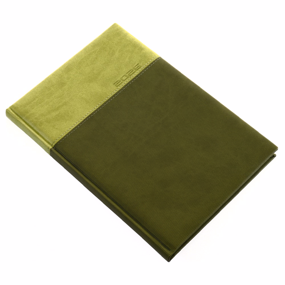 Határidőnapló REALSYSTEM Lux B/5 heti fehér lapos zöld 2026.