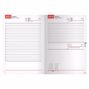 Határidőnapló REALSYSTEM Picture A/5 napi fehér lapos Fraktál 2026.