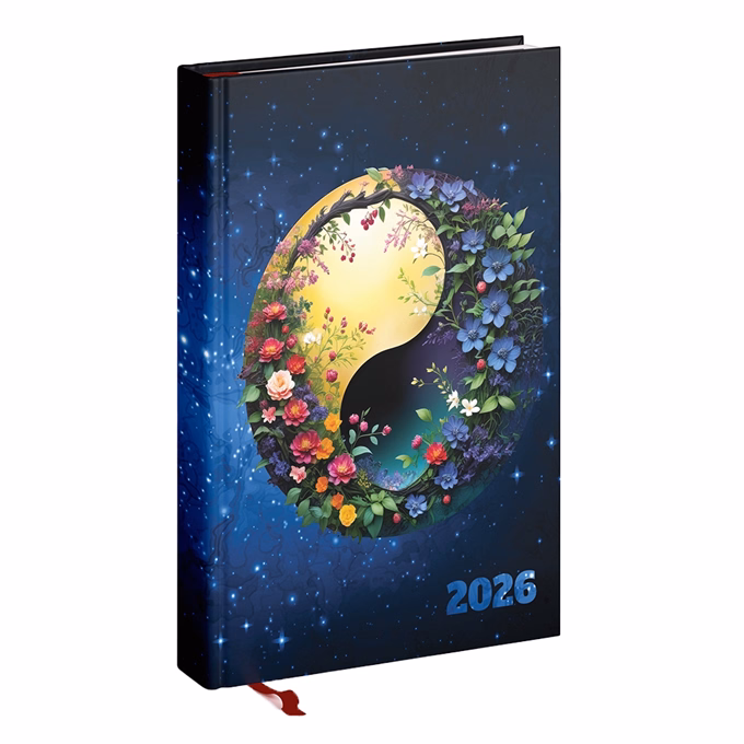 Határidőnapló REALSYSTEM Picture A/5 napi fehér lapos Jingjang 2026.