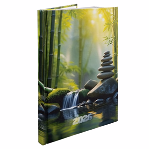 Határidőnapló REALSYSTEM Picture B/5 heti fehér lapos Meditáció 2026.