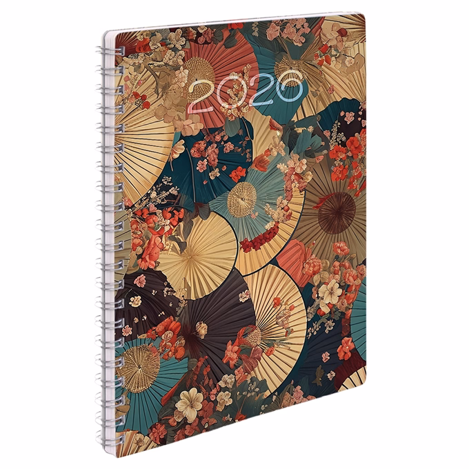 Határidőnapló REALSYSTEM SP1 spirál A/5 heti fehér lapos Ernyők 2026.