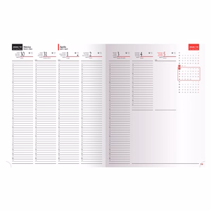 Határidőnapló REALSYSTEM Standard A/4S heti fehér lapos zöld 2026.