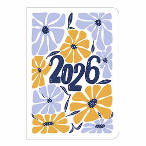 Határidőnapló TOPTIMER Joy Flexi F012 B/6 heti fehér lapos Retro bloom 2026.