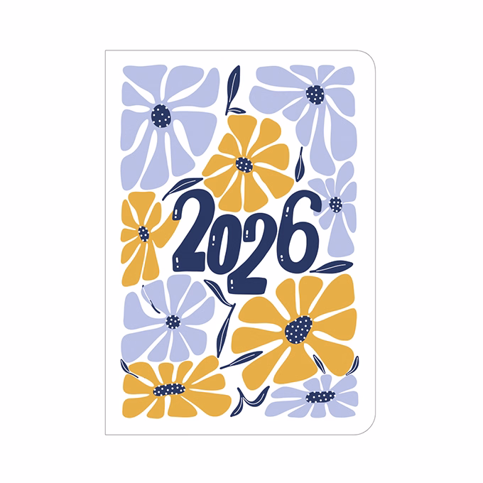 Határidőnapló TOPTIMER Joy Flexi F012 B/6 heti fehér lapos Retro bloom 2026.