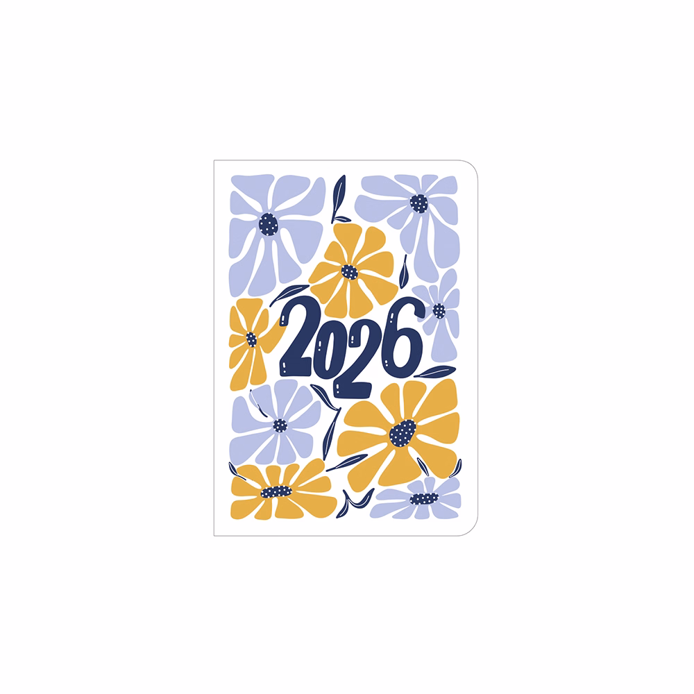 Határidőnapló TOPTIMER Joy Flexi F012 B/6 heti fehér lapos Retro bloom 2026.