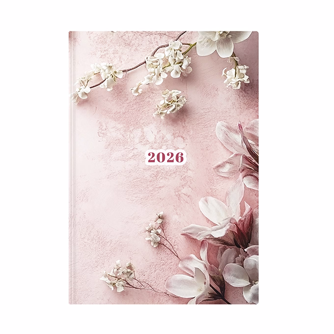 Határidőnapló TOPTIMER Joy J021 A/5 napi fehér lapos Fátyolvirág UV 2026.