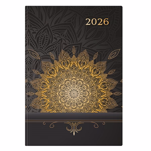Határidőnapló TOPTIMER Joy J021 A/5 napi fehér lapos Mandala metál 2026.