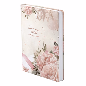 Határidőnapló TOPTIMER Joy J022 B/6 napi fehér lapos Rózsaszín 3D  2026.