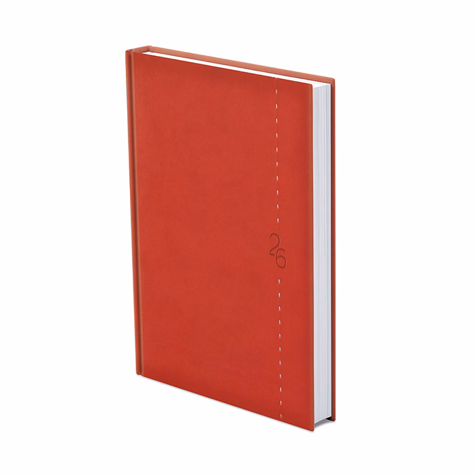 Határidőnapló TOPTIMER Linea L021 A/5 napi álló fehér lapos piros 2026.