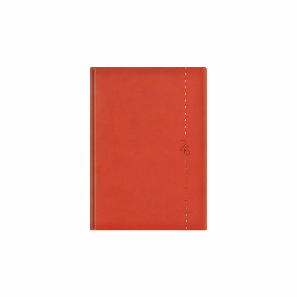 Határidőnapló TOPTIMER Linea L021 A/5 napi álló fehér lapos piros 2026.