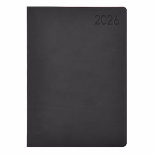 Határidőnapló TOPTIMER Madeira M011 B/5 heti fehér lapos fekete-bordó 2026.