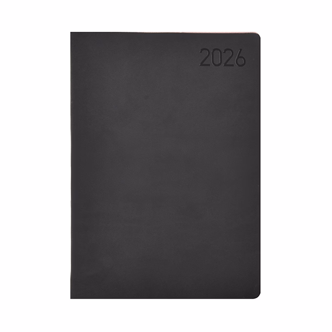 Határidőnapló TOPTIMER Madeira M011 B/5 heti fehér lapos fekete-bordó 2026.