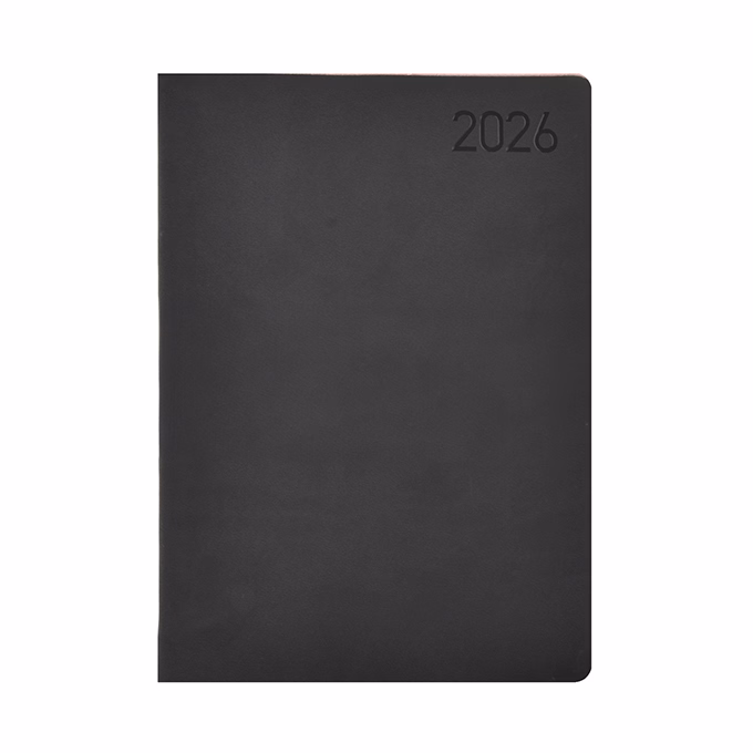Határidőnapló TOPTIMER Madeira M012 B/6 heti fehér lapos fekete-bordó 2026.