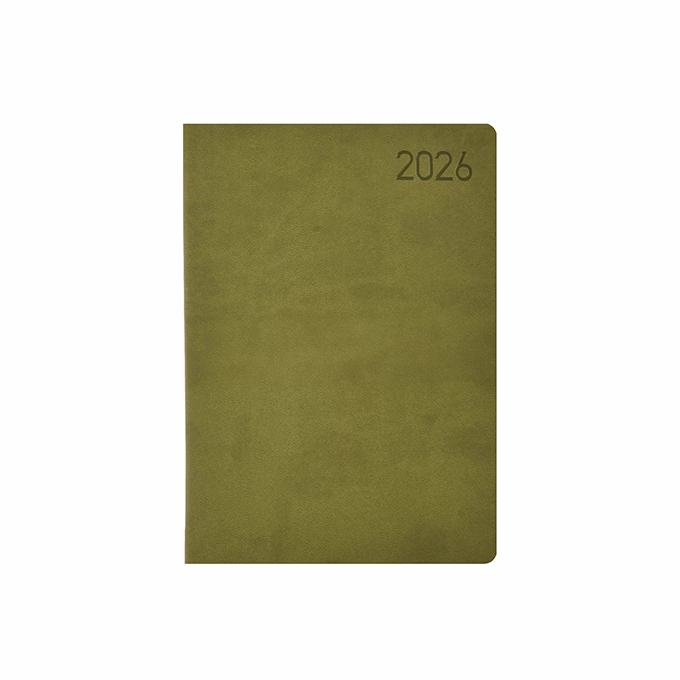 Határidőnapló TOPTIMER Madeira M012 B/6 heti fehér lapos zöld-zöld 2026.