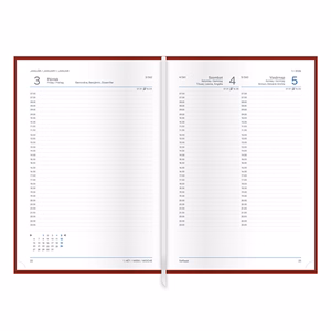 Határidőnapló TOPTIMER Madeira M021 A/5 napi fehér lapos rózsa-lila 2026.