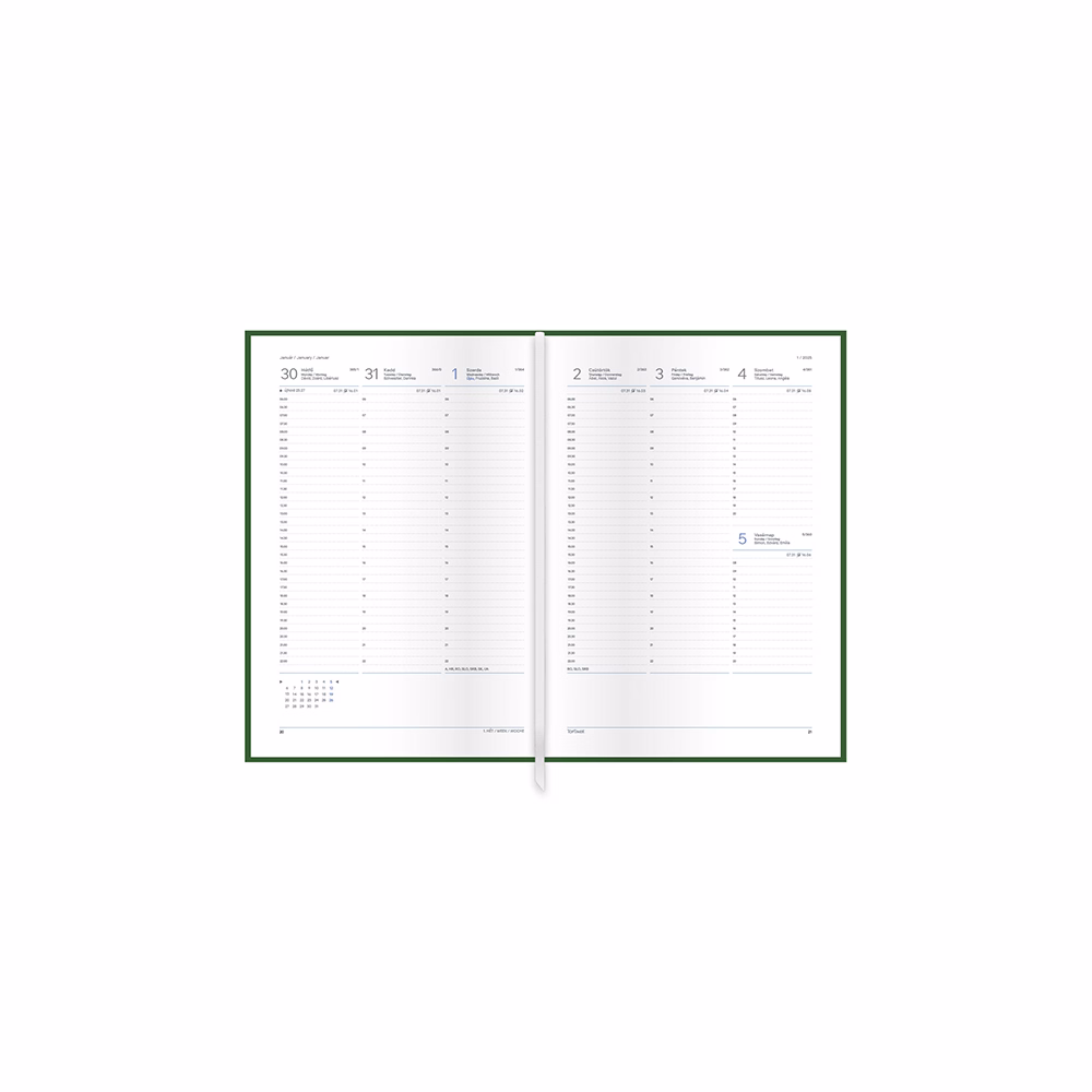 Határidőnapló TOPTIMER Traditional T010 A/4 heti fehér lapos bézs 2026.