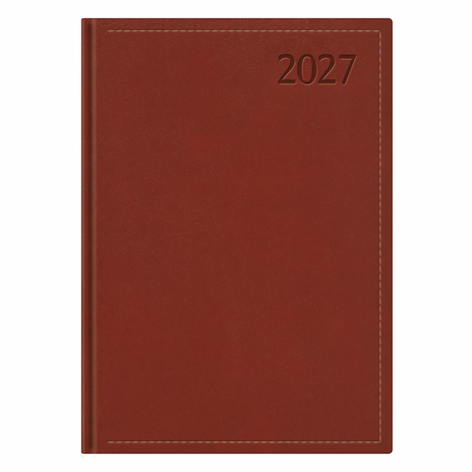 Határidőnapló TOPTIMER Traditional T010 A/4 heti fehér lapos bordó 2027