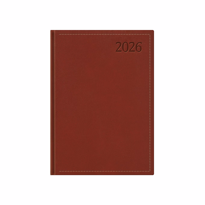 Határidőnapló TOPTIMER Traditional T012 B/6 heti fehér lapos bordó 2026.