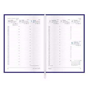 Határidőnapló TOPTIMER Traditional T012 B/6 heti fehér lapos kék 2026.