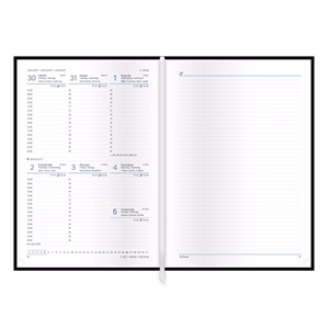 Határidőnapló TOPTIMER Traditional T015 A/5 heti fehér lapos kék 2026.