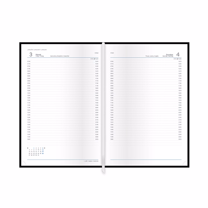 Határidőnapló TOPTIMER Traditional T020 B/5 napi fehér lapos bézs 2026.