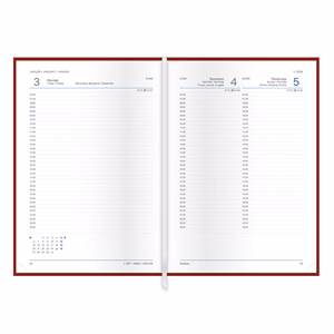 Határidőnapló TOPTIMER Traditional T021 A/5 napi fehér lapos kék 2026.