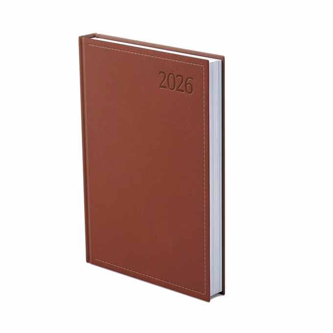 Határidőnapló TOPTIMER Traditional T022 B/6 napi fehér lapos bordó 2026.