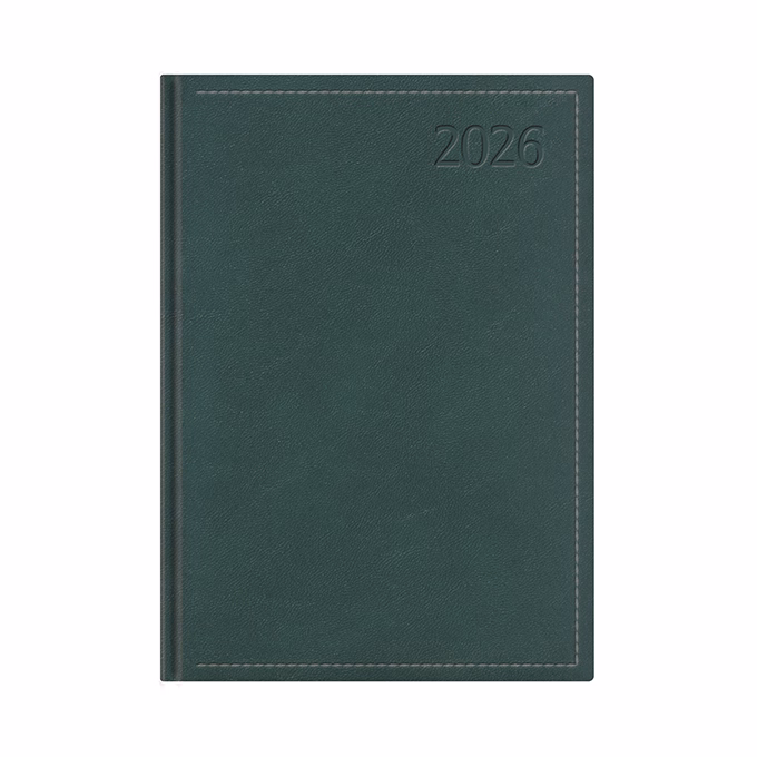 Határidőnapló TOPTIMER Traditional T022 B/6 napi fehér lapos zöld 2026.