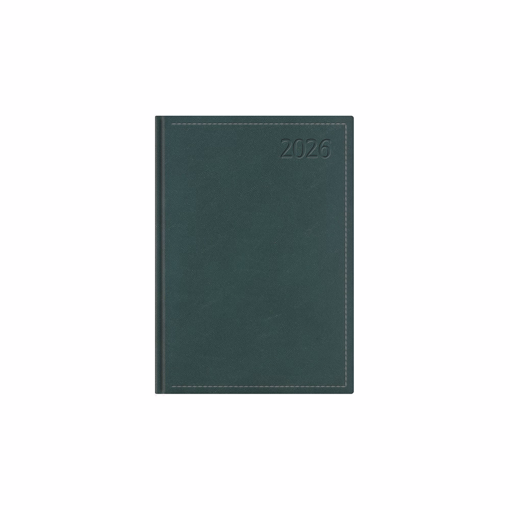 Határidőnapló TOPTIMER Traditional T022 B/6 napi fehér lapos zöld 2026.