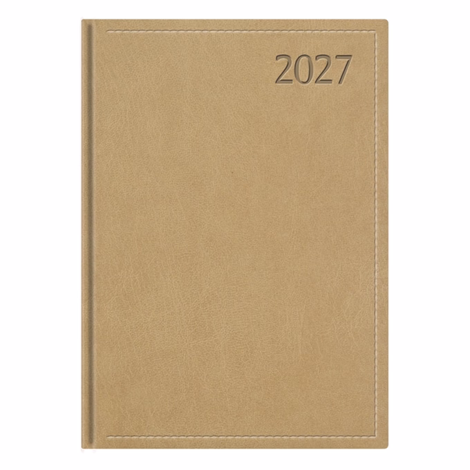 Határidőnapló TOPTIMER Traditional T022 B/6 napi fehér lapos bézs 2027